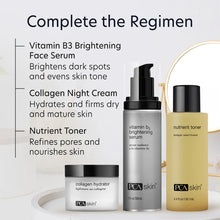Load image into Gallery viewer, Complete the regimen. Vitamin B3 Brightening Serum, Collagen Night Crea, Nutrient toner.